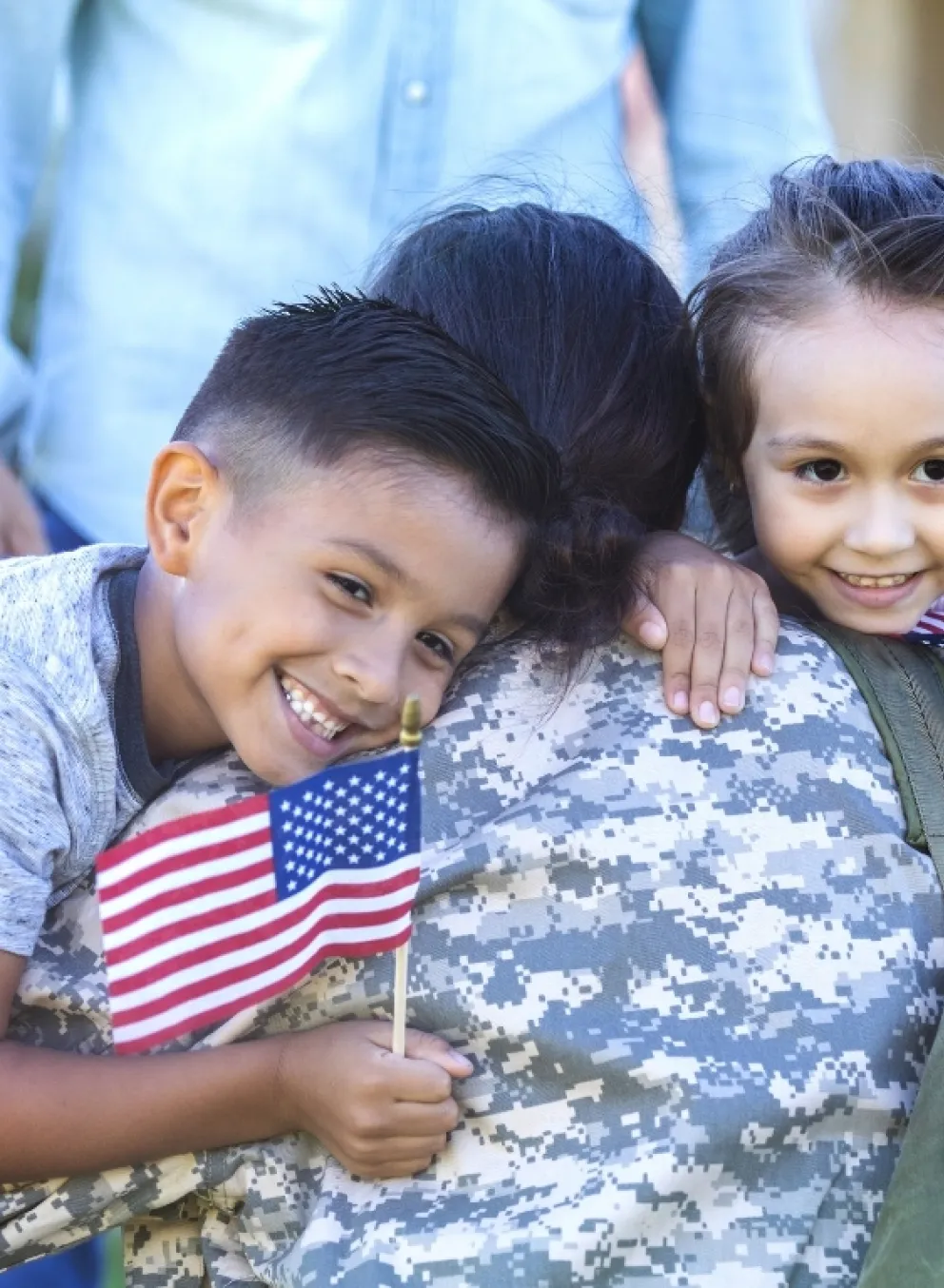 military family with children