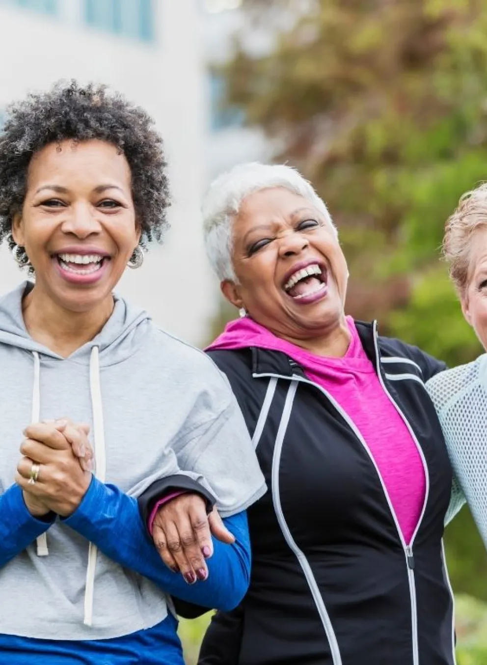 Three older adults fitness