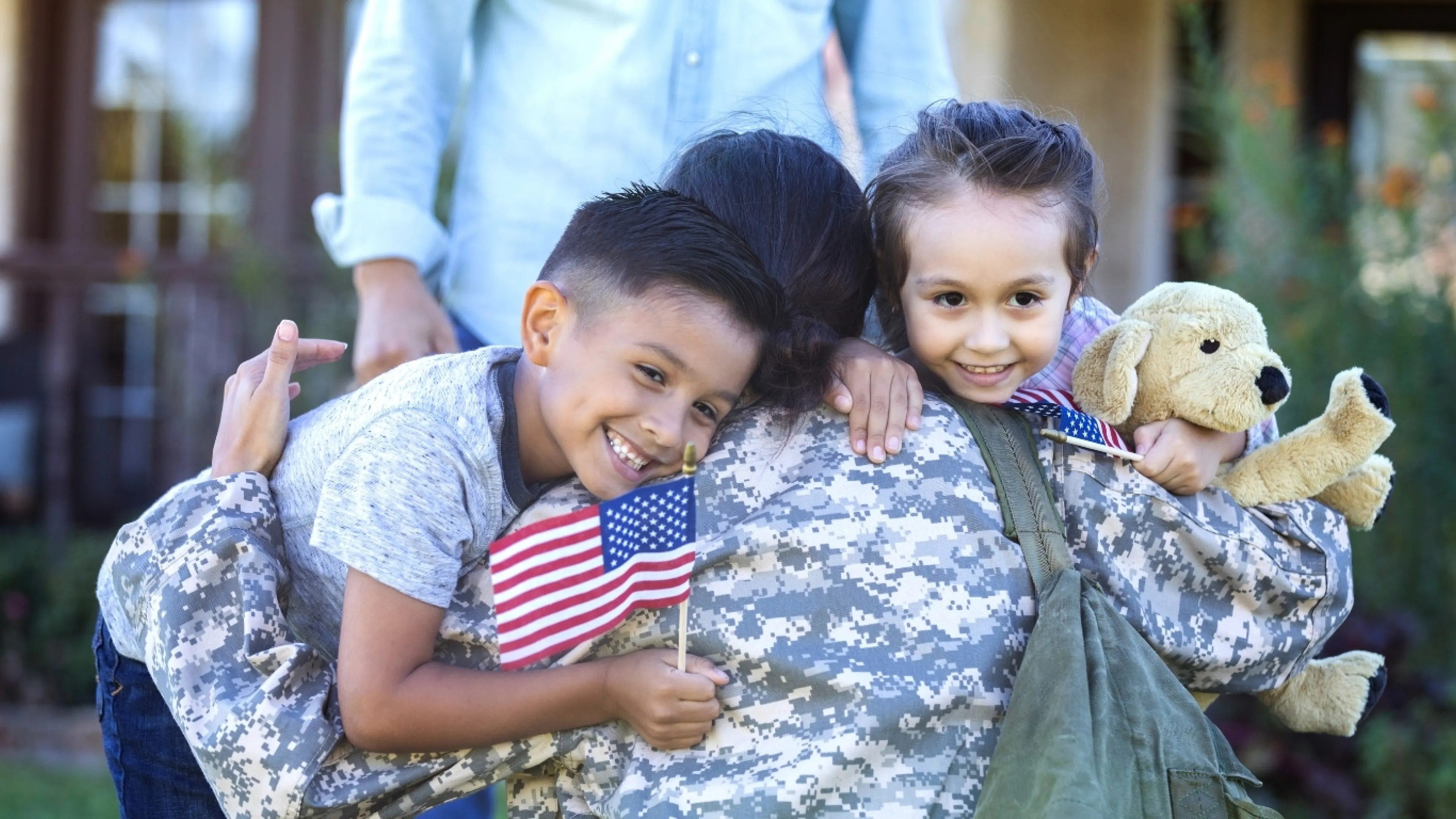 military family with children