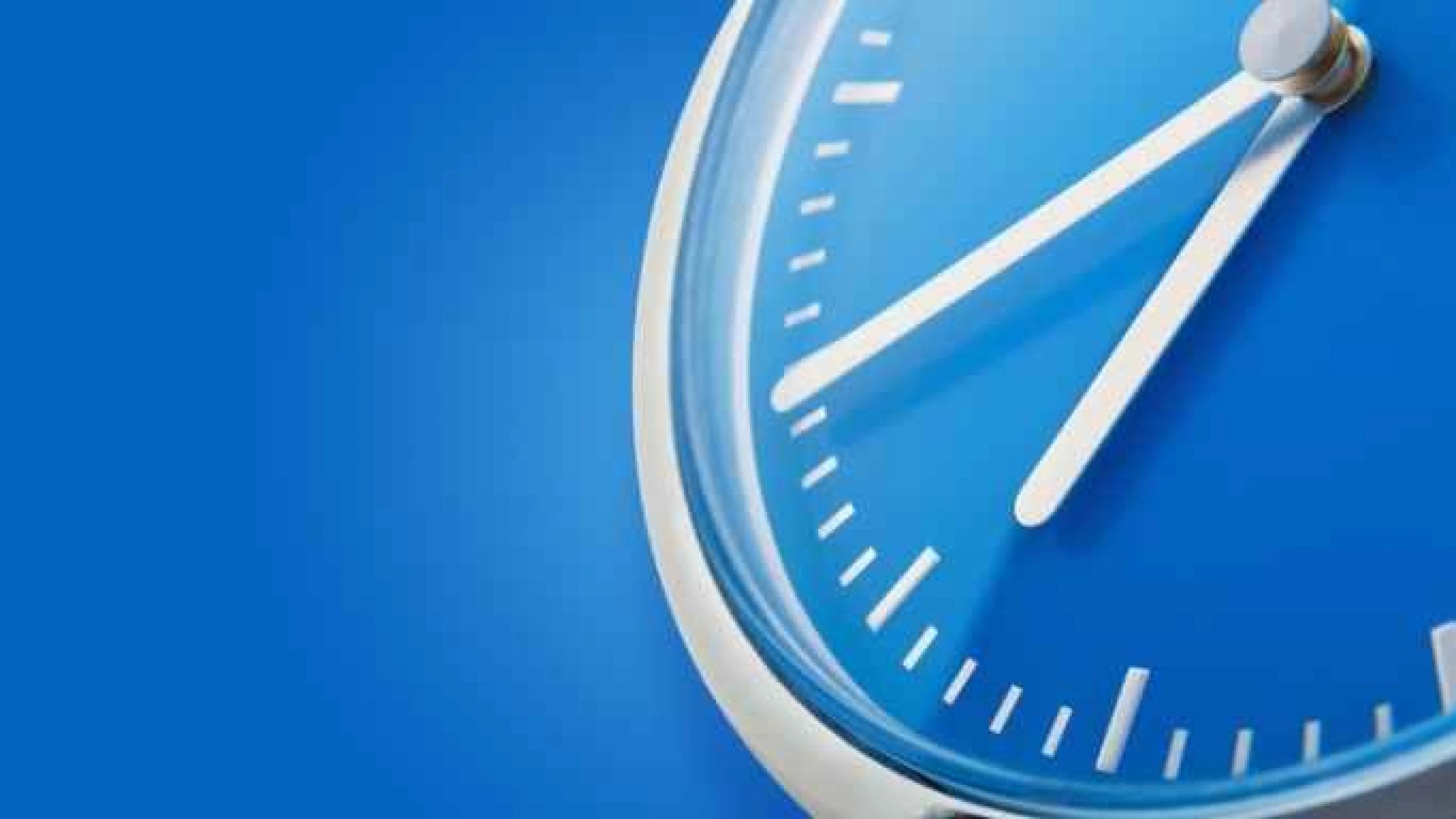 clock on blue background