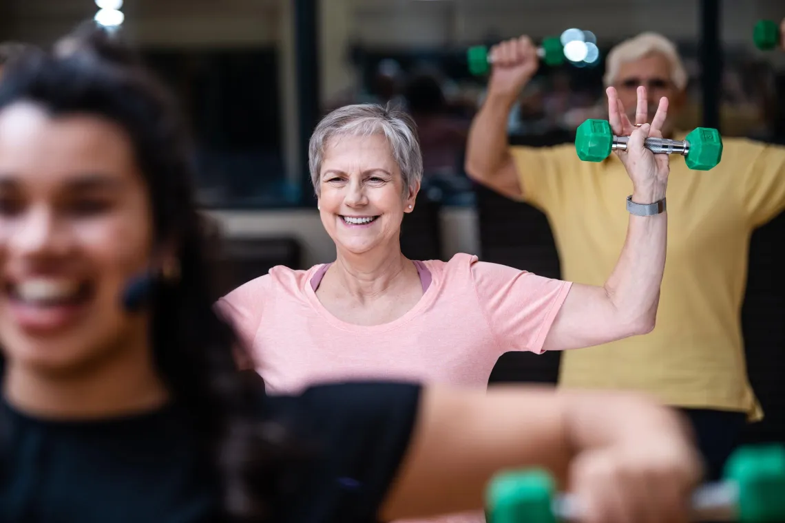 older adult exercising
